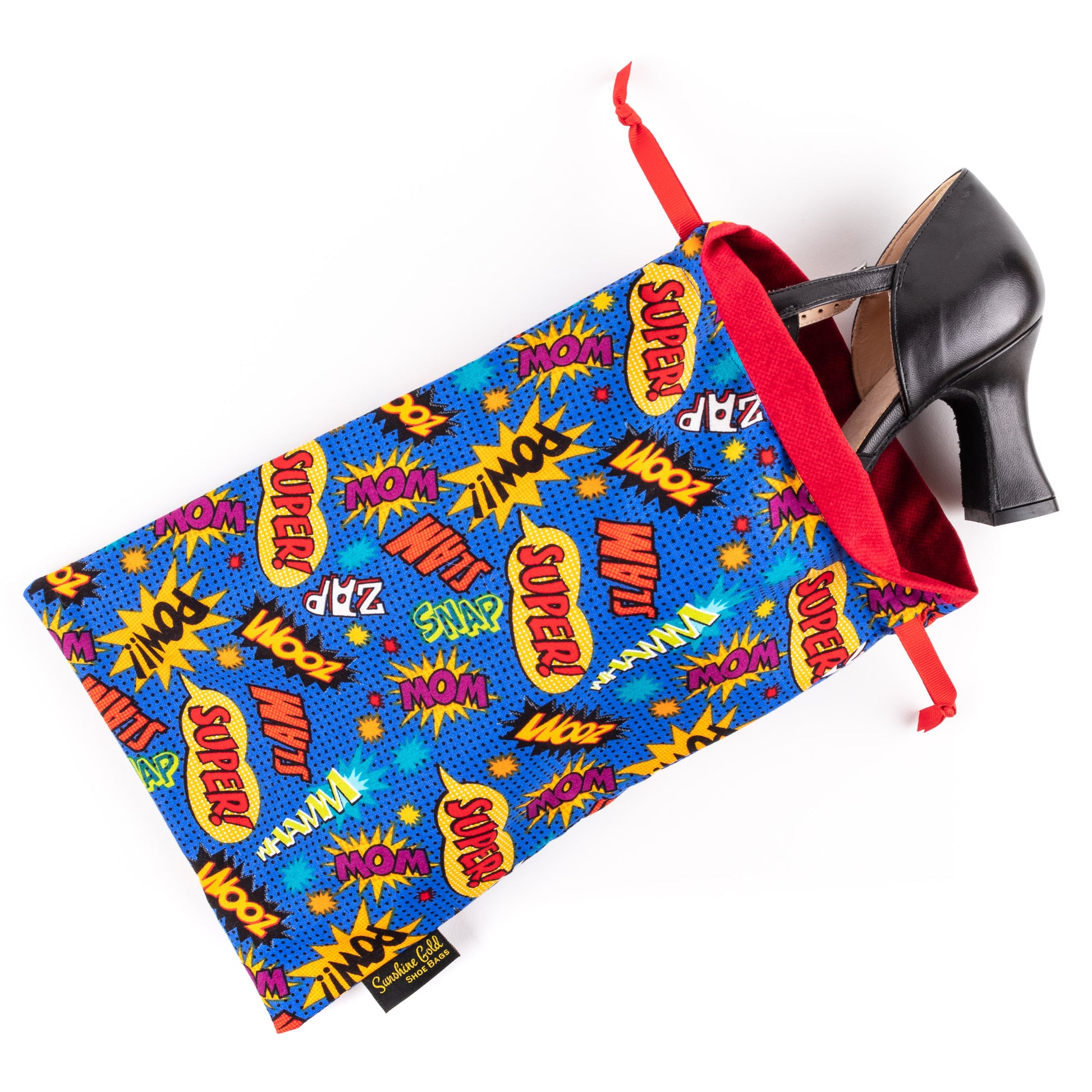 Colorful comic-words dance shoe bag