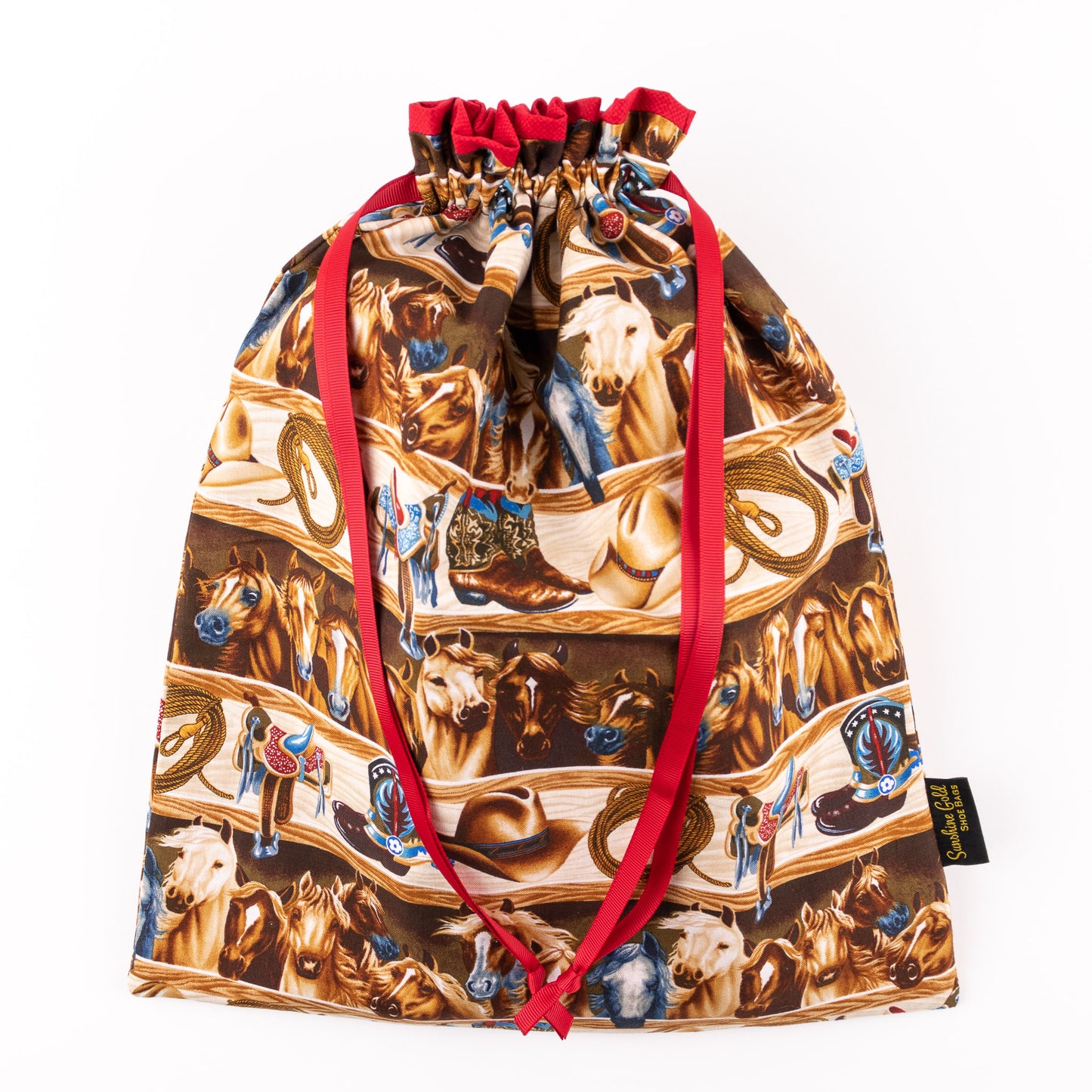 Southwestern Cowboys – Single Extra-Large Dance Shoe Bag for Hard-Soled Tap or Character Shoes