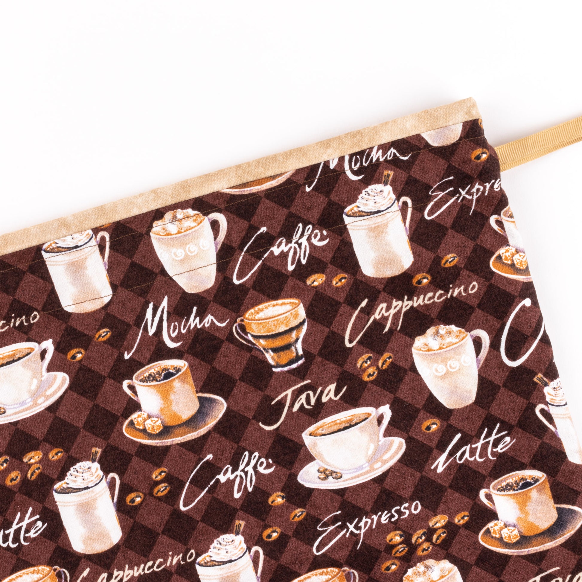 Coffee-lover fabric shoe bag XL size for men's dance shoes