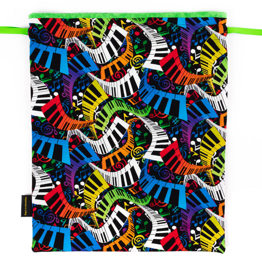 Colorful keyboards dance shoe bag