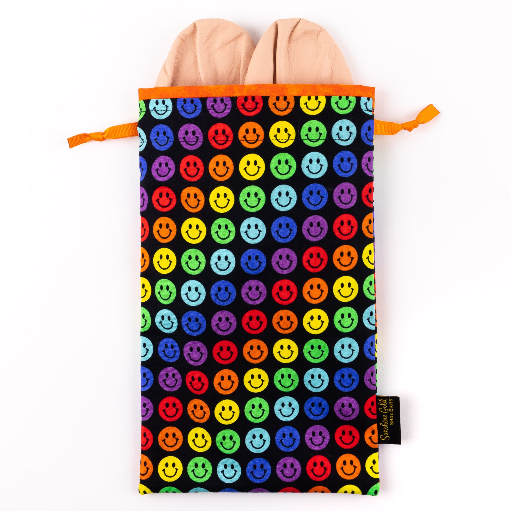 Dance shoe bag for flat or pointe ballet or jazz shoes