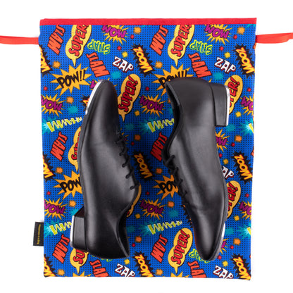 Extra large colorful comic-words dance shoe bag