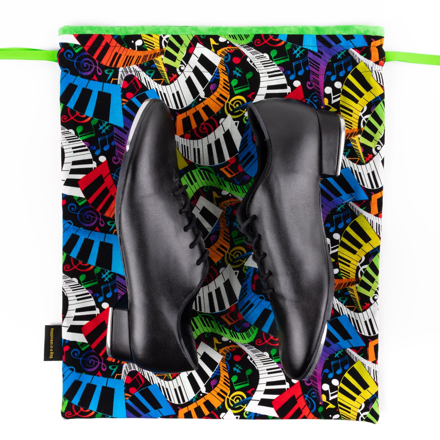 XL colorful shoe bag for hard-soled tap or character dance shoes