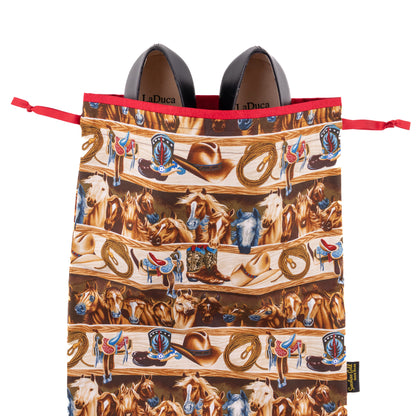 Southwestern Cowboys – Single Extra-Large Dance Shoe Bag for Hard-Soled Tap or Character Shoes