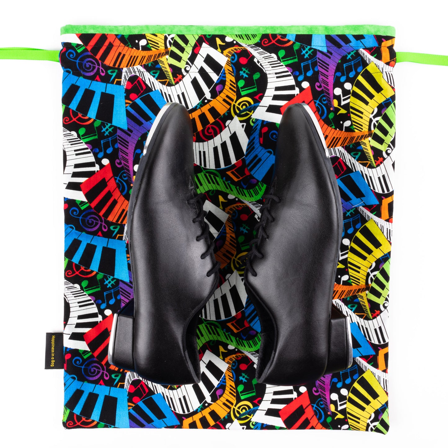 Multi-colored shoe bag for men's dance shoes