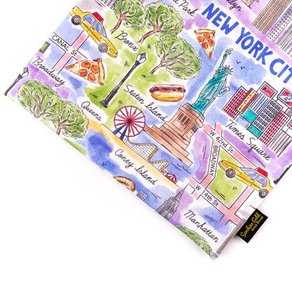 New York City themed fabric shoe bag for dance shoes