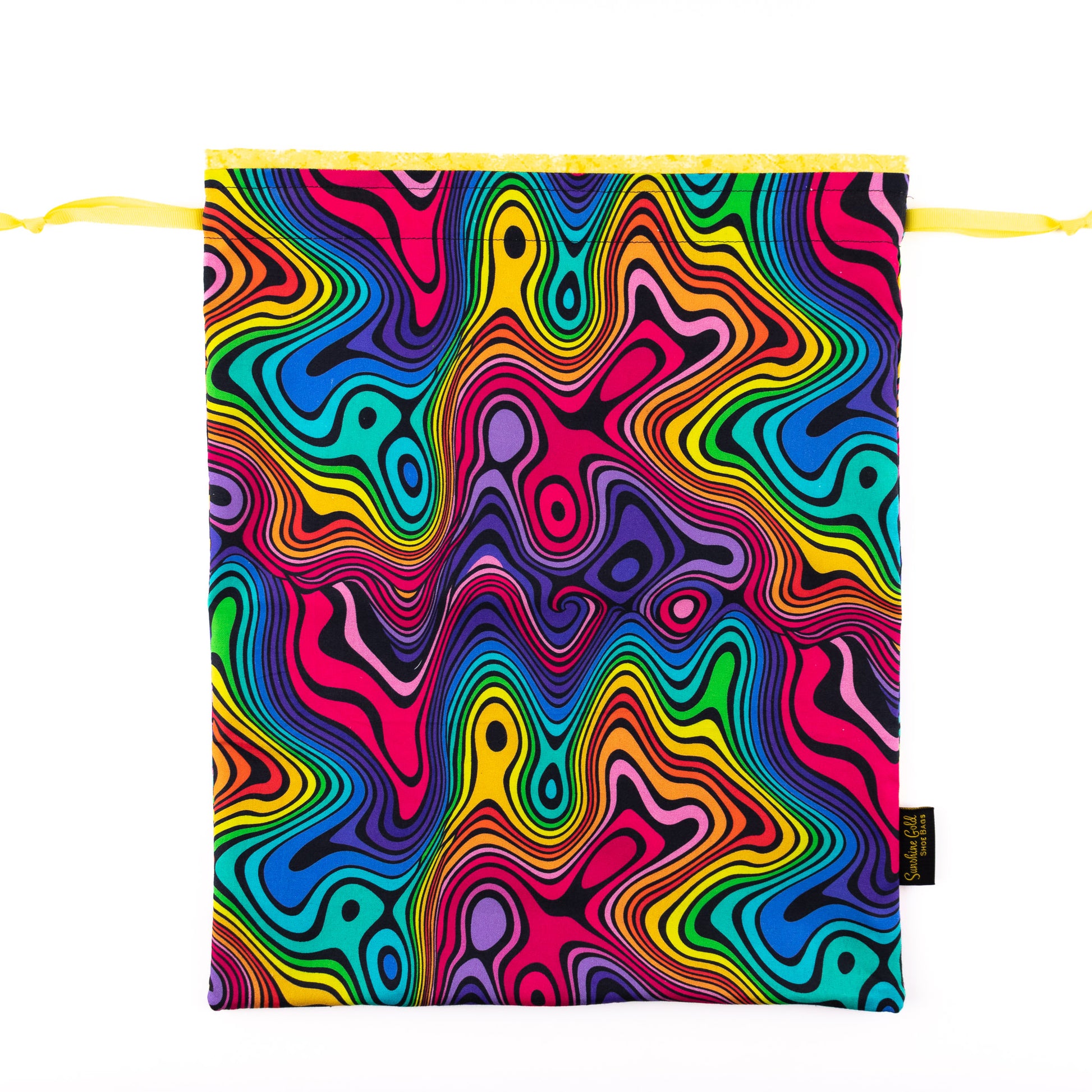 Psychedelic rainbow shoe bag for men's dance shoes