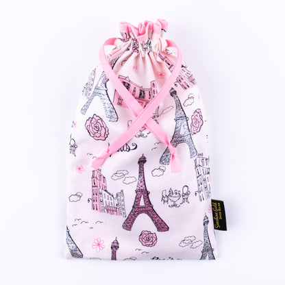 Shoe bag for ballet or jazz shoes Paris in spring fabric